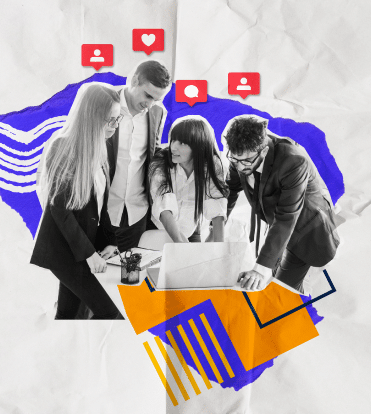 equipo de la agencia de creación de contenidos para redes sociales